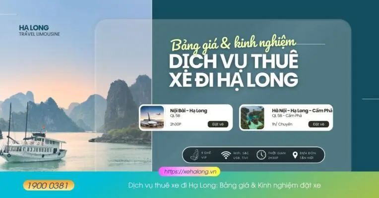 Dịch vụ thuê xe đi Hạ Long: Bảng giá & Kinh nghiệm đặt xe