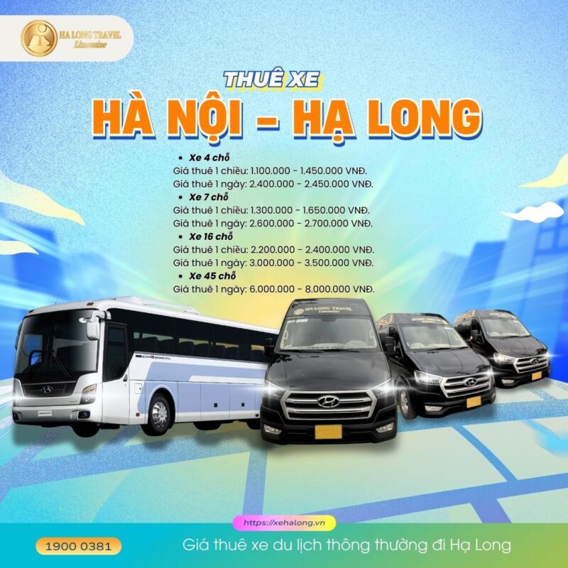 Giá thuê xe du lịch thông thường đi Hạ Long