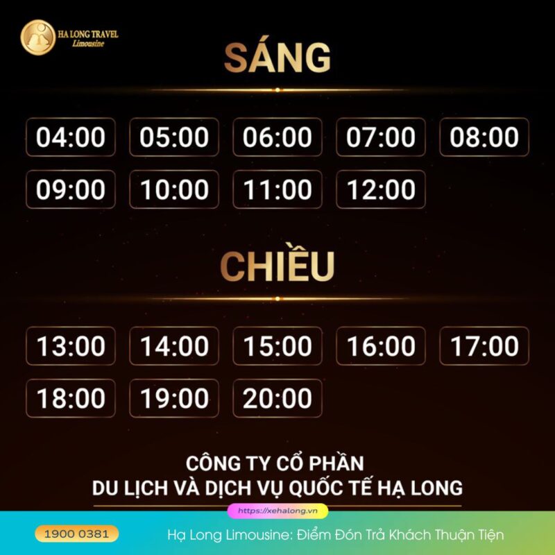 lịch trình xe limousine hà nội hạ long
