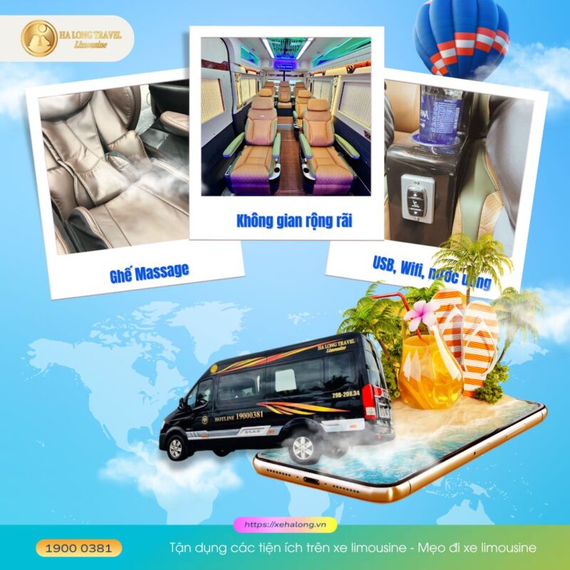 Tận dụng các tiện ích trên xe limousine - Mẹo đi xe limousine