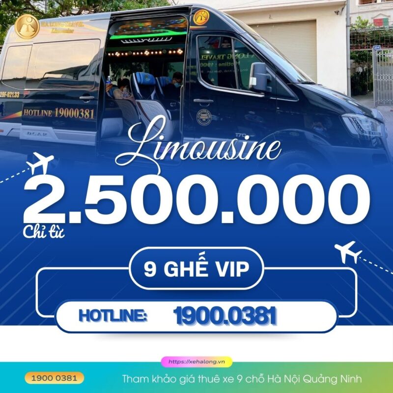 Tham khảo giá thuê xe 9 chỗ Hà Nội Quảng Ninh 
