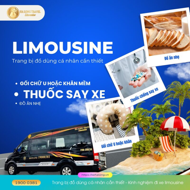 Trang bị đồ dùng cá nhân cần thiết - Kinh nghiệm đi xe limousine