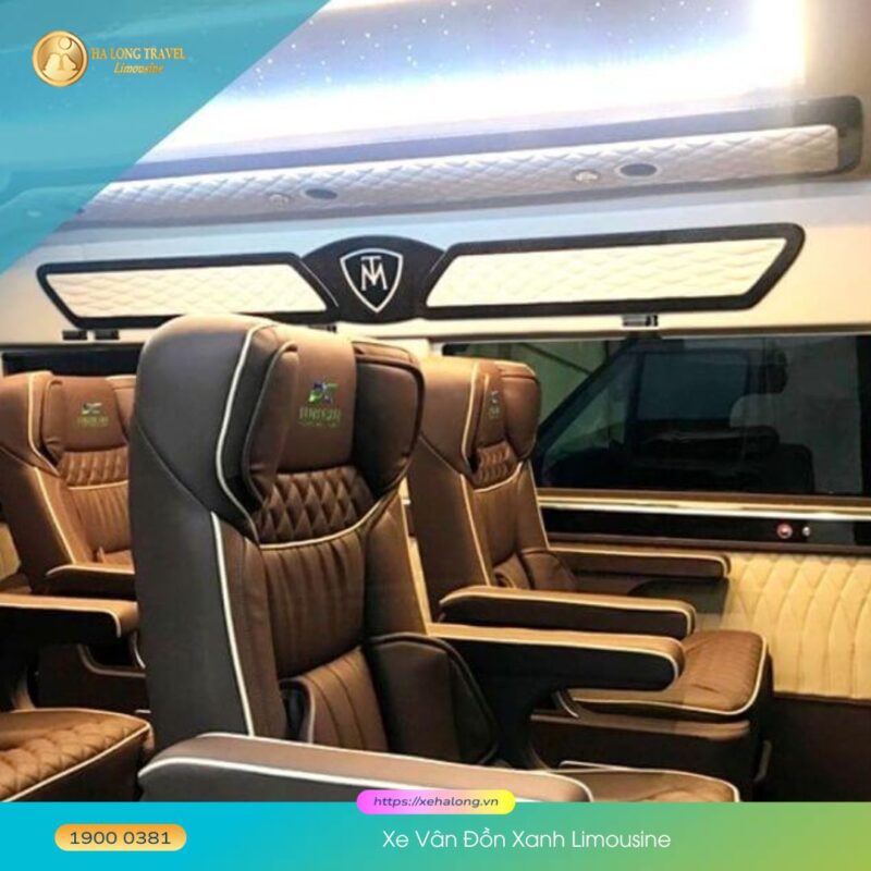 Xe vân đồn xanh limousine