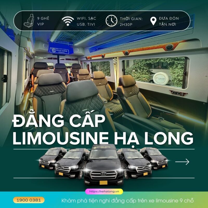 Khám phá tiện nghi đẳng cấp trên xe limousine 9 chỗ