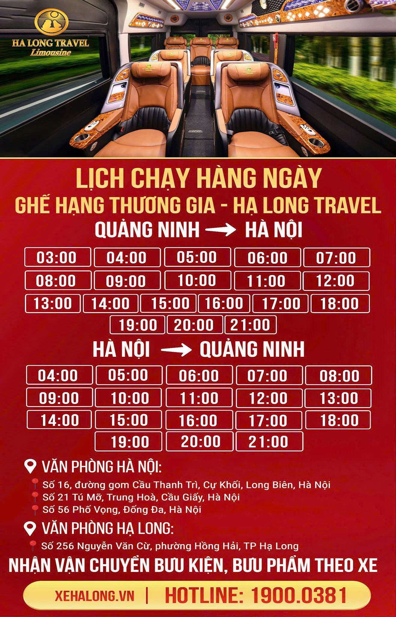 lich xe chay ha noi ha long cam pha
