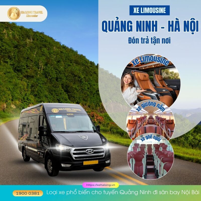 Loại xe phổ biến cho tuyến Quảng Ninh đi sân bay Nội Bài