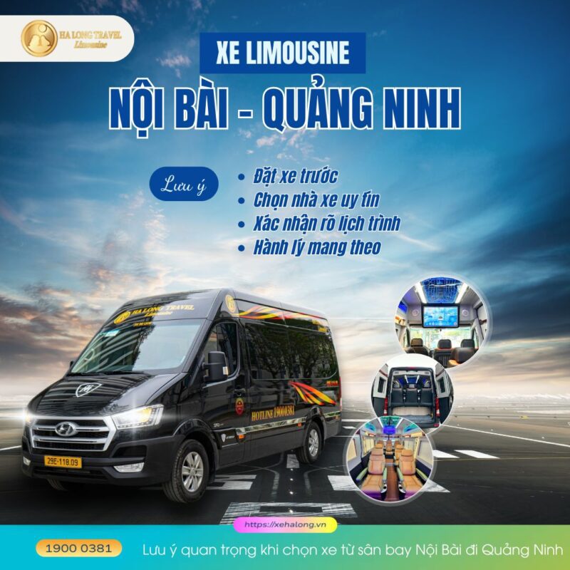 Lưu ý quan trọng khi chọn xe từ sân bay Nội Bài đi Quảng Ninh