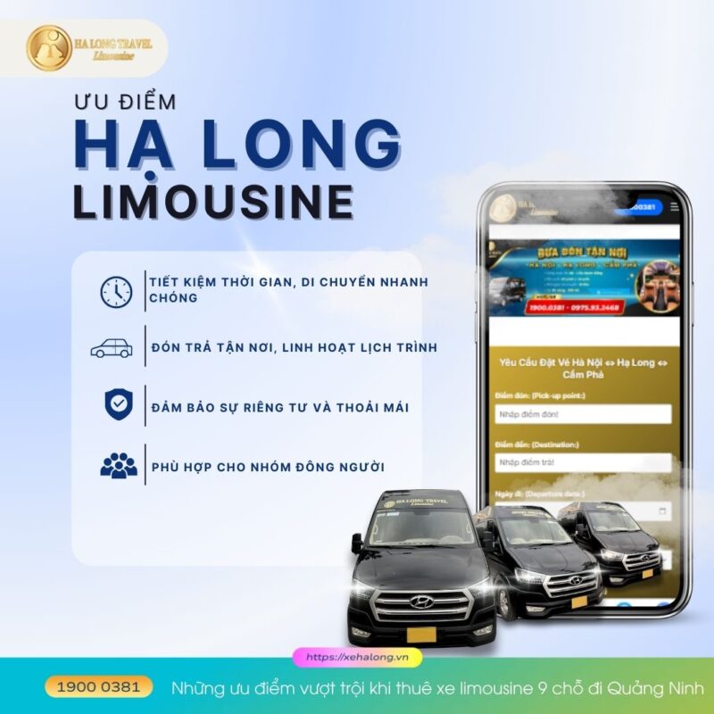 Những ưu điểm vượt trội khi thuê xe limousine 9 chỗ đi Quảng Ninh