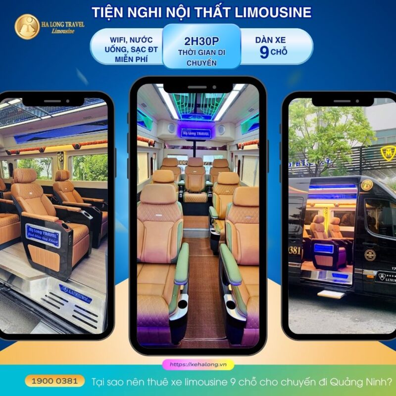 Tại sao nên thuê xe limousine 9 chỗ cho chuyến đi Quảng Ninh?