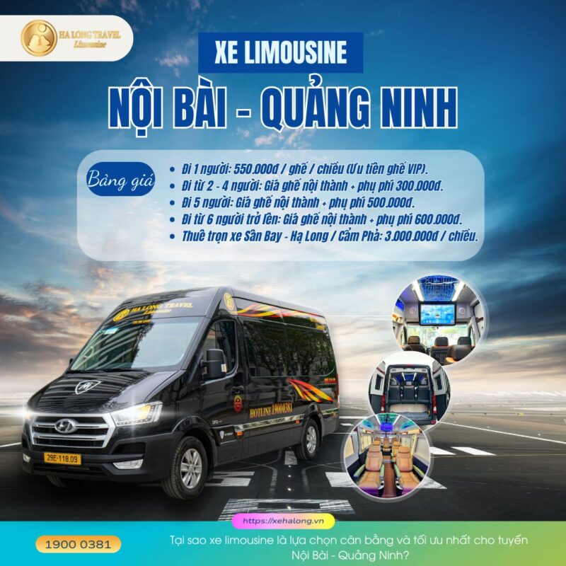 Tại sao xe limousine là lựa chọn cân bằng và tối ưu nhất cho tuyến Nội Bài - Quảng Ninh?