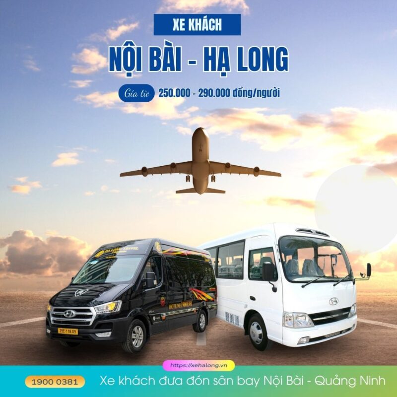 Xe khách đưa đón sân bay Nội Bài - Quảng Ninh